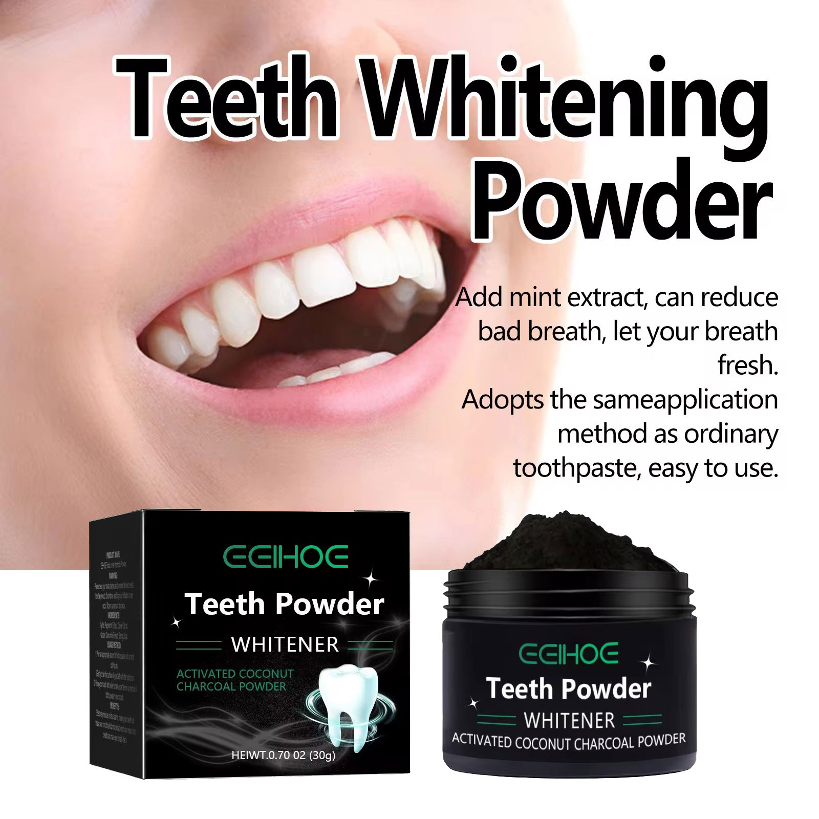 EELHOE Charcoal Powder for Tee - Teeth Whitening Charcoal 评论和价格