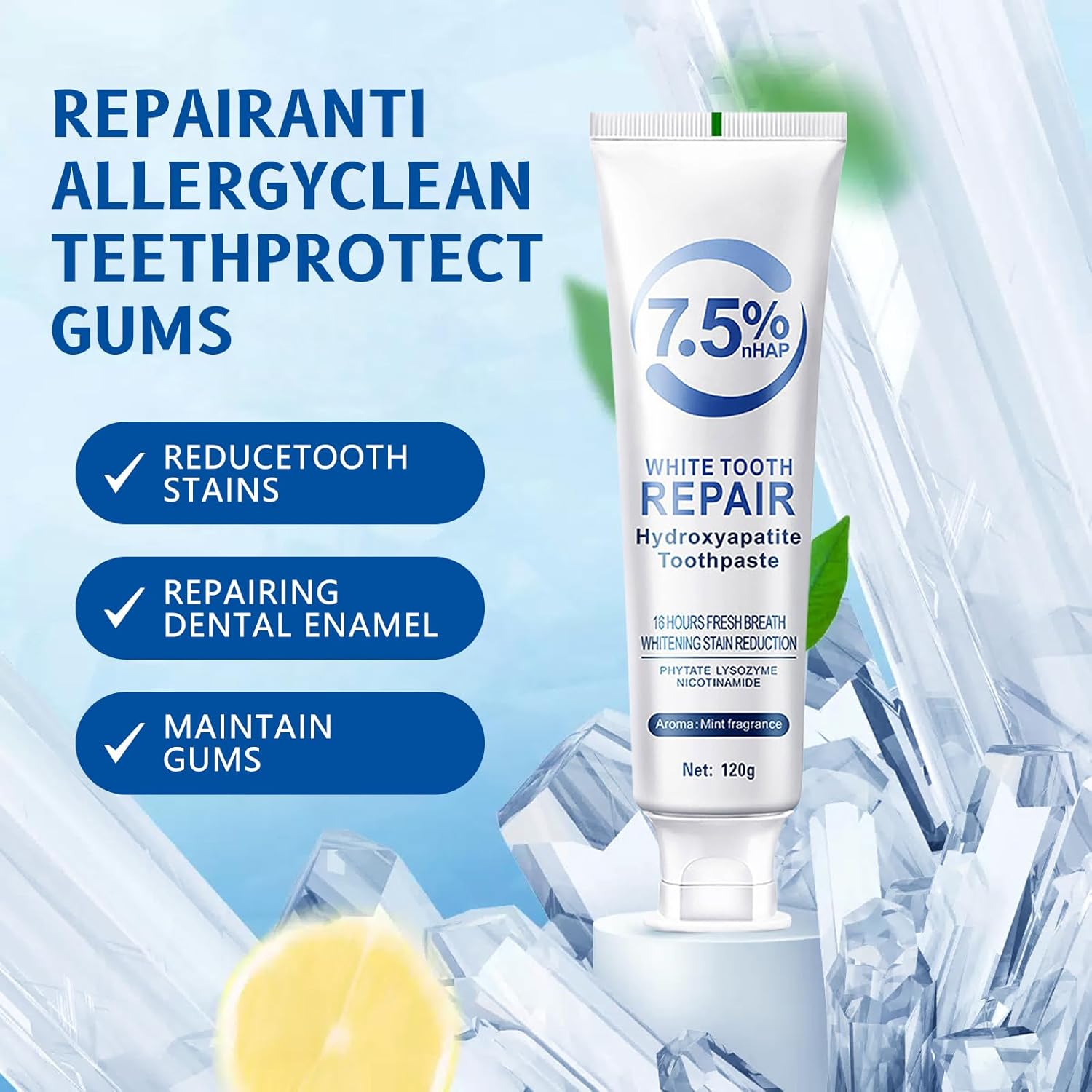 1/2Pcs Hydroxyapatite Toothpas - Hydroxyapatite Toothpaste 评论和价格