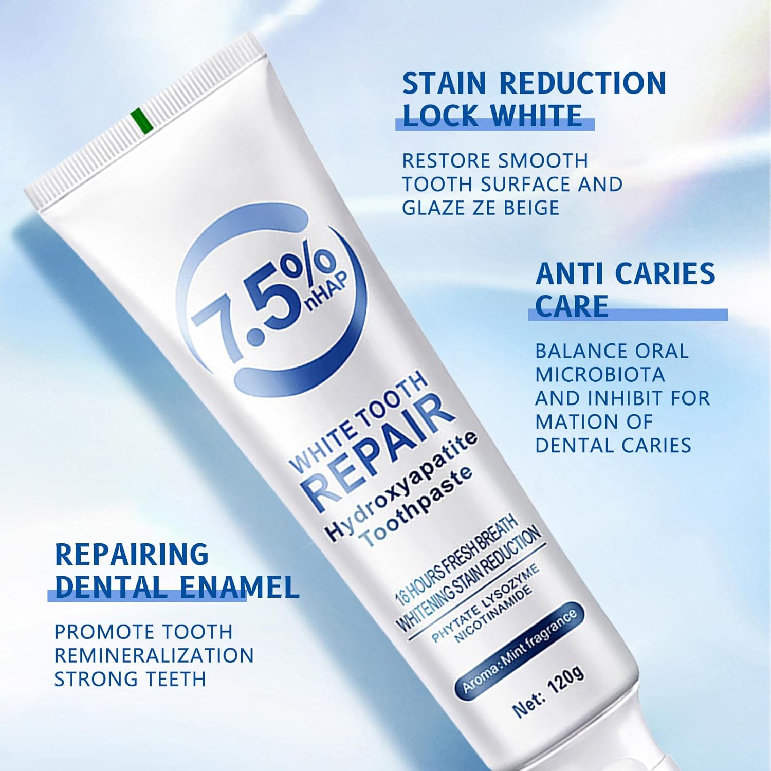 1/2Pcs Hydroxyapatite Toothpas - Hydroxyapatite Toothpaste 评论和价格