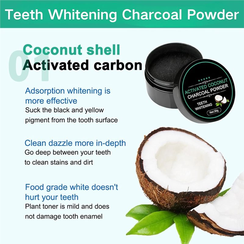 【CONSUMERS' FAVORITE】Teeth Whi - Teeth Whitening Activated Organic Charcoal 评论和价格