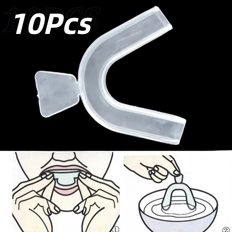 10Pcs/set Silicone Mouth Guard - Teeth Whitening Tray 评论和价格