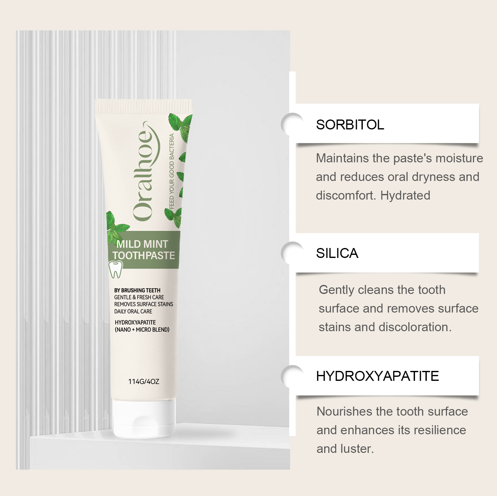 Mint Toothpaste—Nano-Hydroxyap - Hydroxyapatite Toothpaste 评论和价格