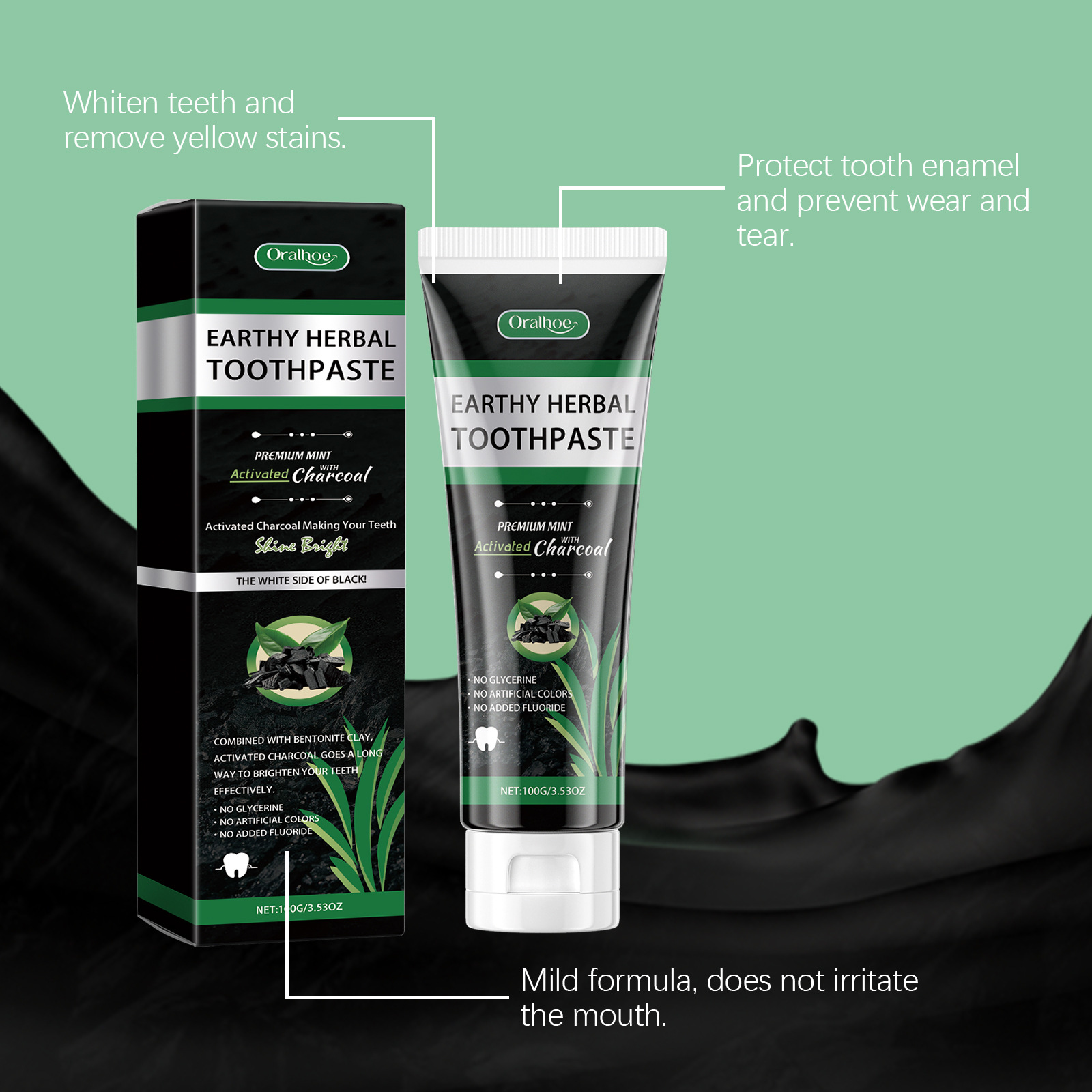 Bamboo Charcoal Mint Toothpast - Teeth Whitening Charcoal 评论和价格
